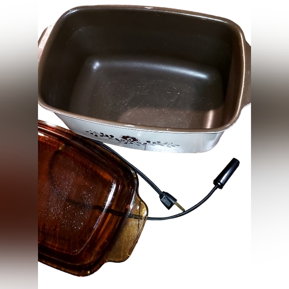 west bend slow cooker 7 qt Brown Beige Rectangle Casserole Baking Dish Cookware - Picture 4 of 6